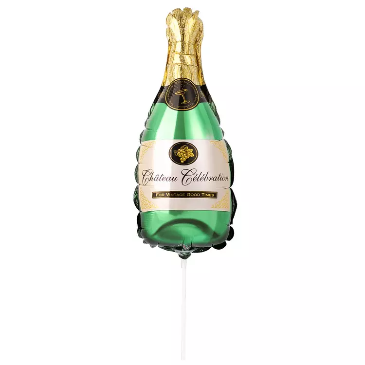 Шар фольгированный 25 см/10 Бутылка шампанского 1206-0029