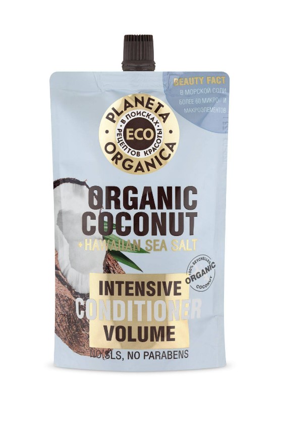 Бальзам для объема волос Planeta Organica Eco Organic coconut 200мл.