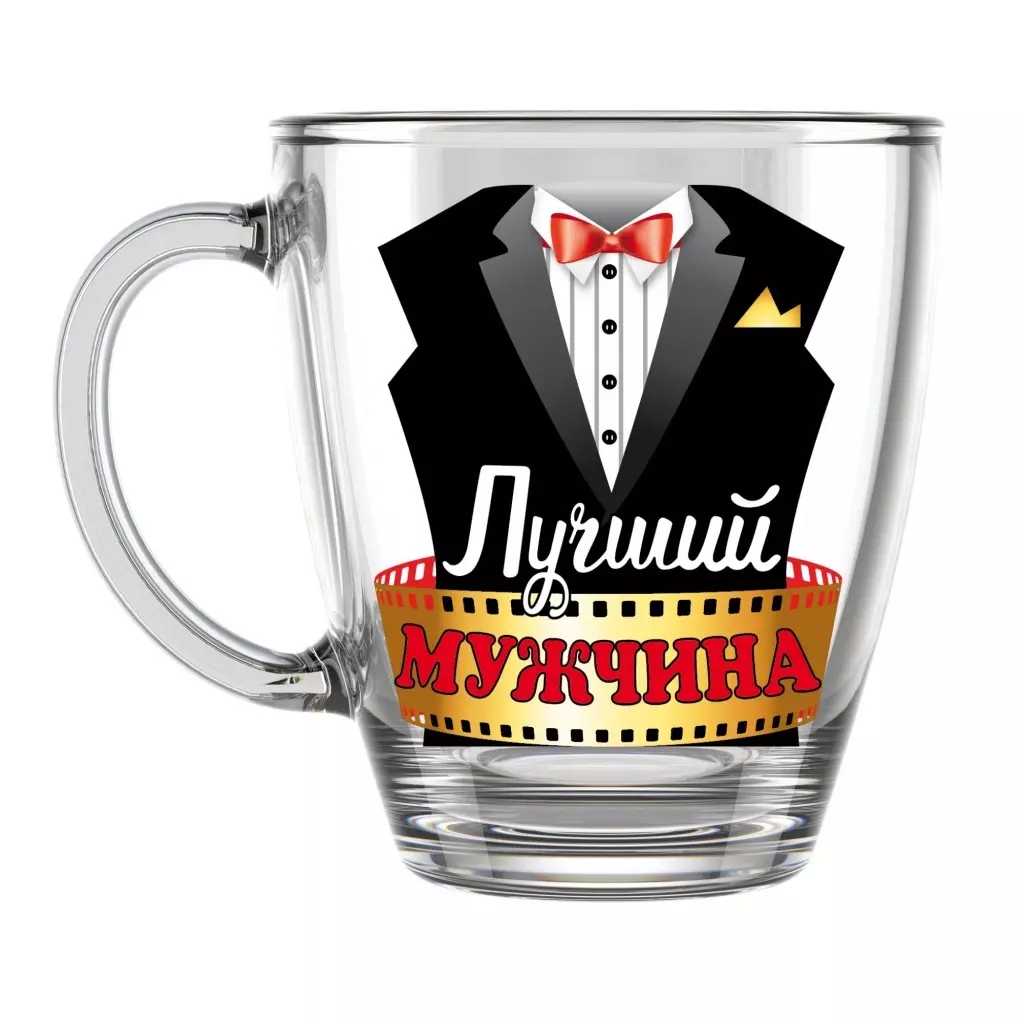 Кружка 350 мл, стекло, "Лучший во всем", Декостек 2025-Д