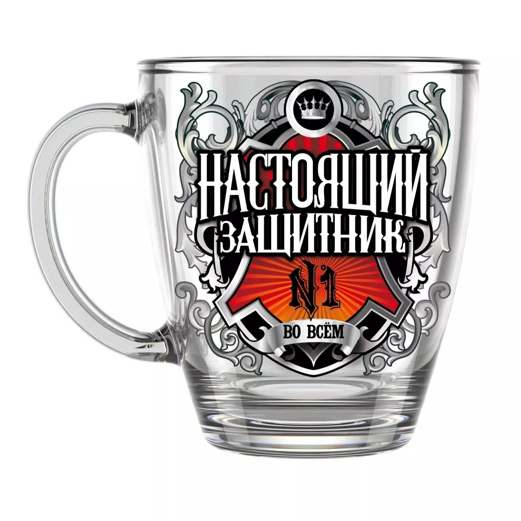 Кружка 350 мл, стекло, "Лучший во всем", Декостек 2025-Д