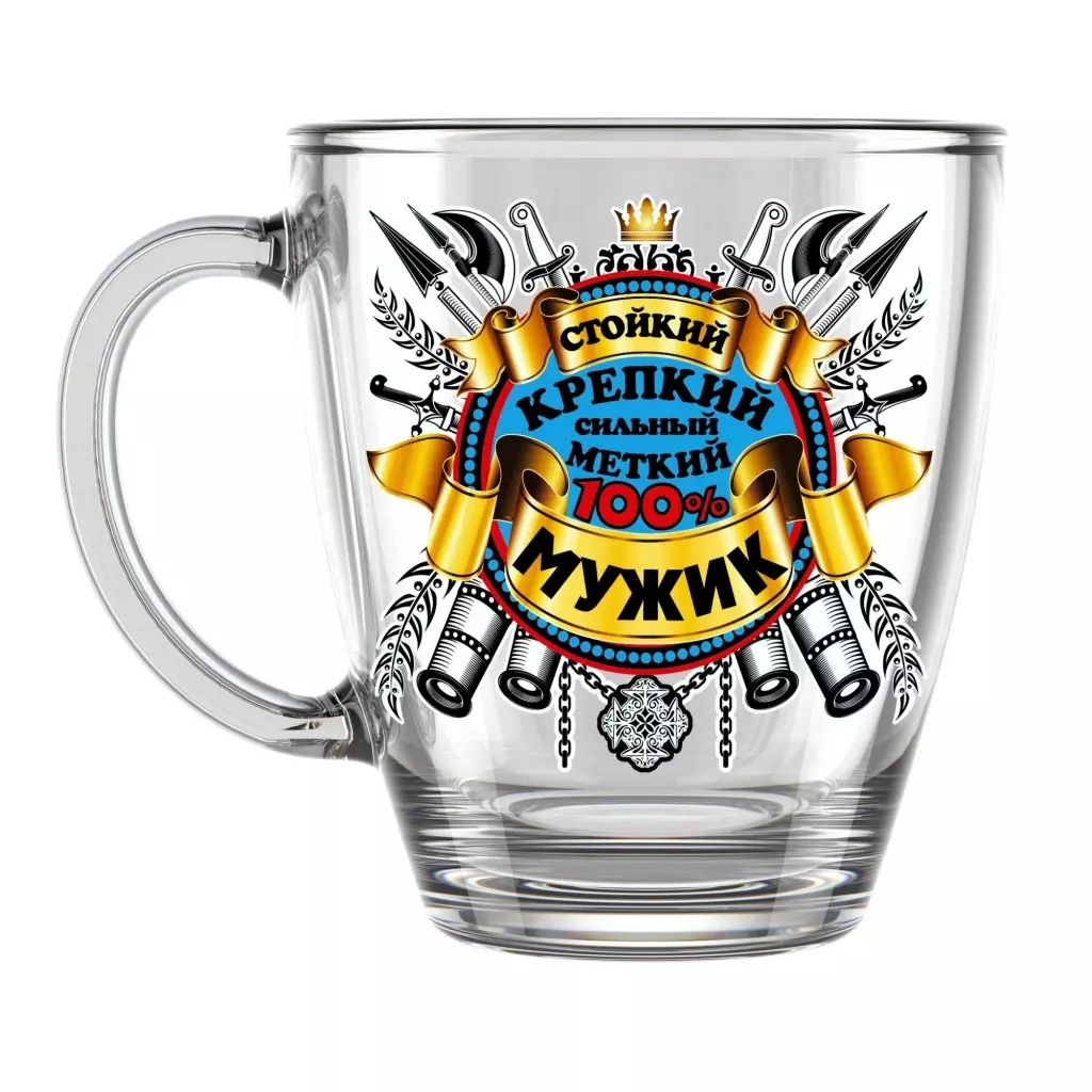 Кружка 350 мл, стекло, "Лучший во всем", Декостек 2025-Д