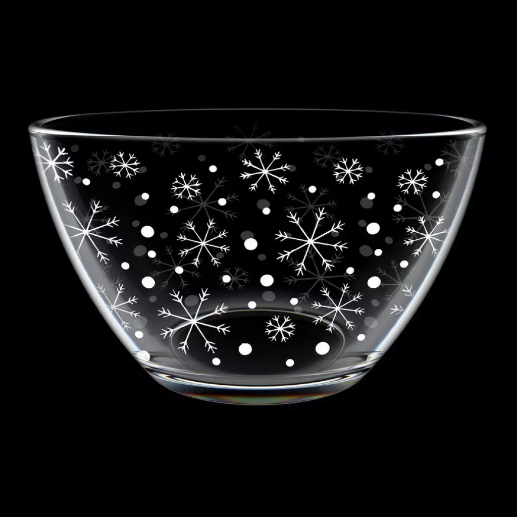 Салатник 700 мл, 16 см, стекло, &quot;Снегопад&quot; арт.425/1-Г