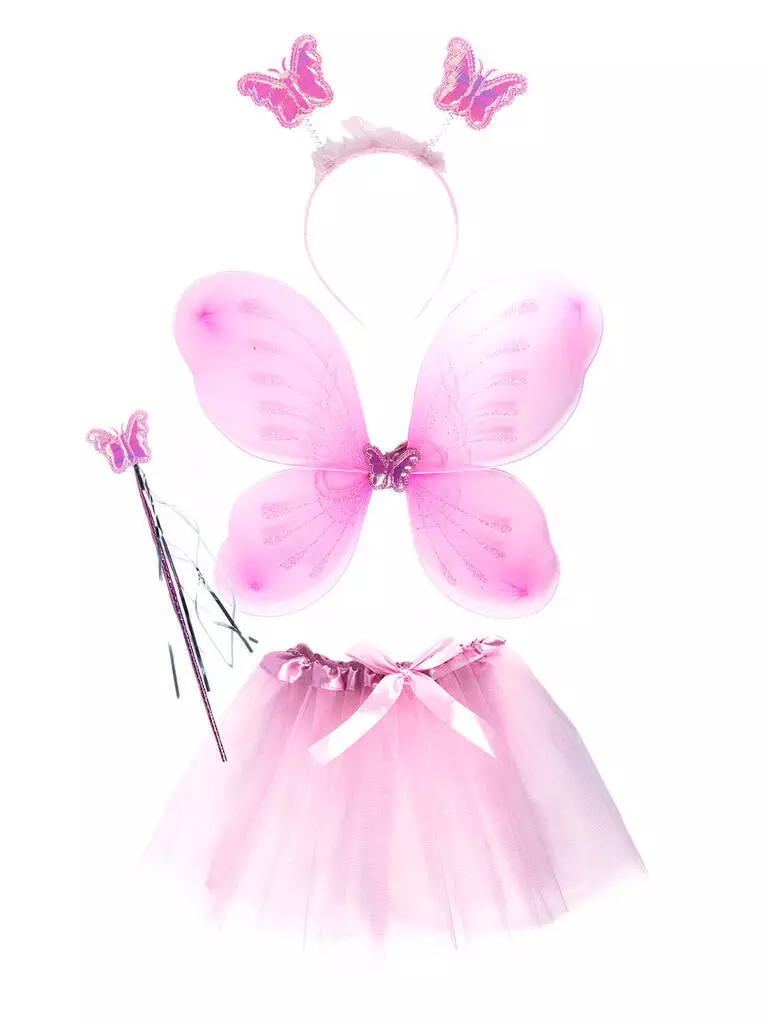 Карнавальный набор: крылья бабочки, украш на голову, волшеб палочка, юбка/ 48*38см 86554