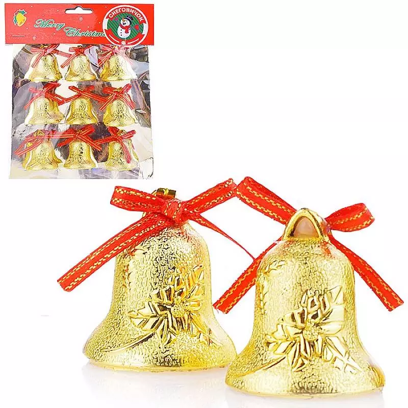 Набор новогодних украшений Колокольчики (9 шт) S0983