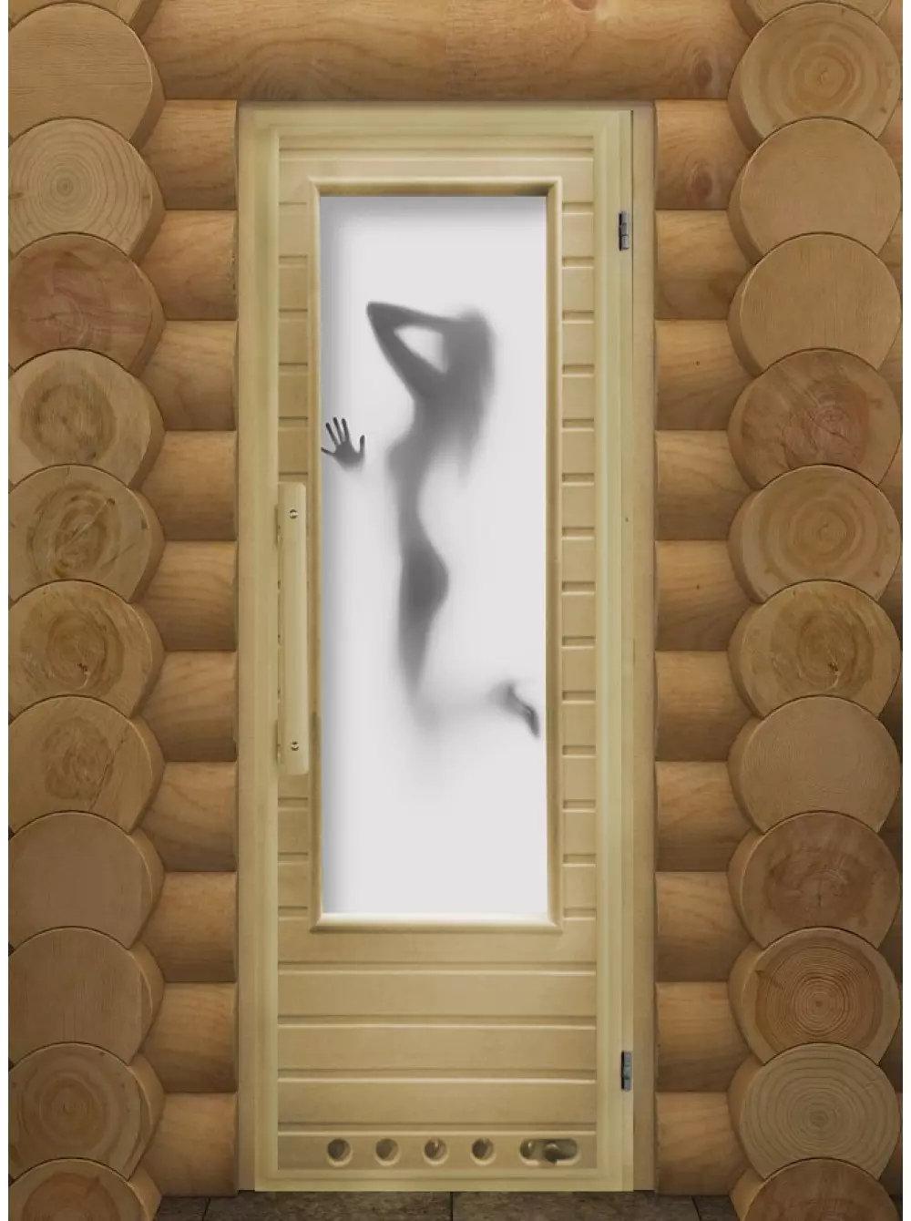 Дверь DoorWood Элит Люкс с рисунком &quot;Искушение&quot;  с вентиляцией 185х73