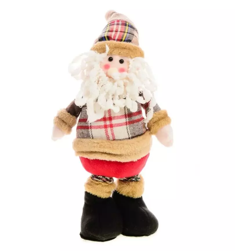 Игрушка декоративная мягконабивная Веселый Санта-Клаус, из полиэстера/ 46x19x10см 88584