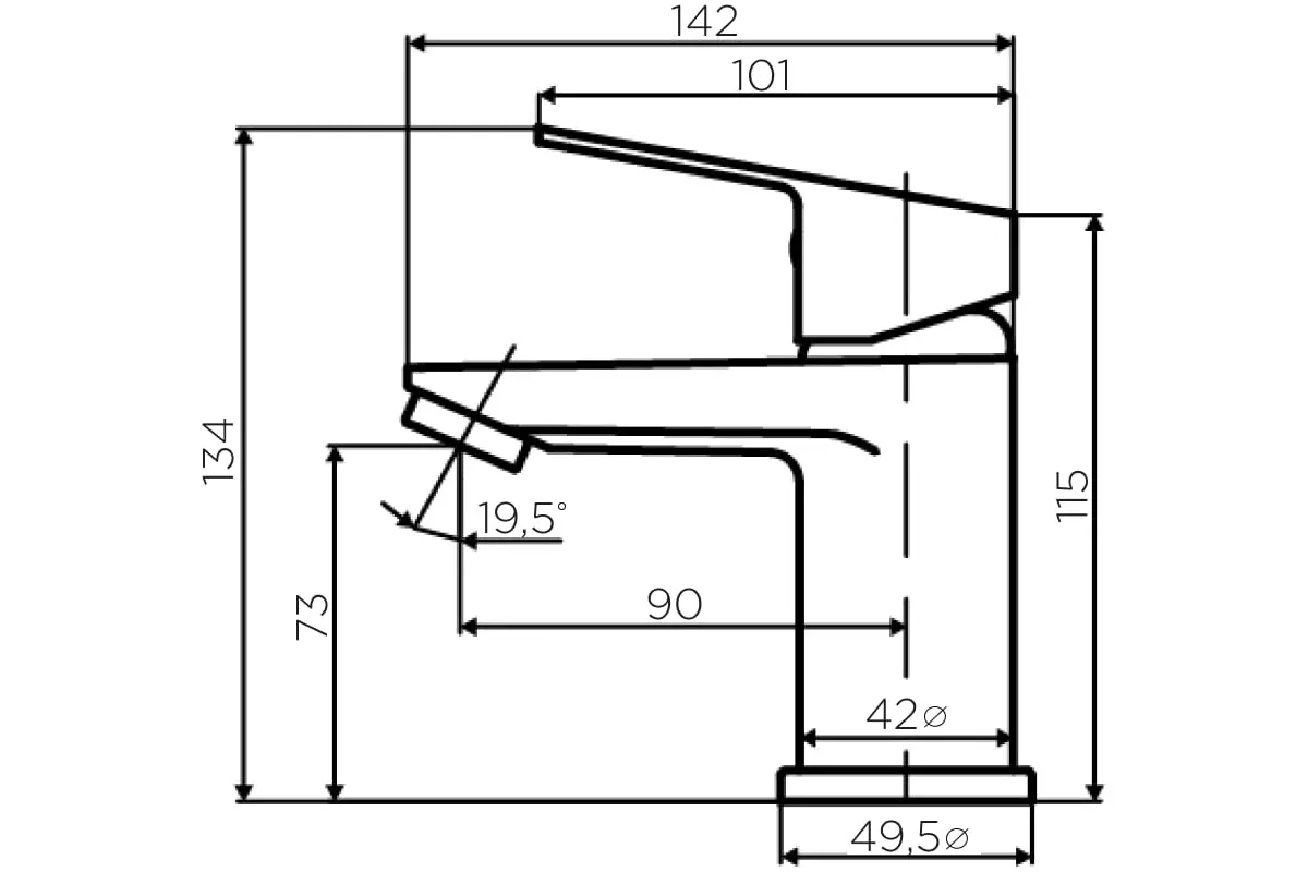 Смеситель для раковины Dorff Prime D4002100