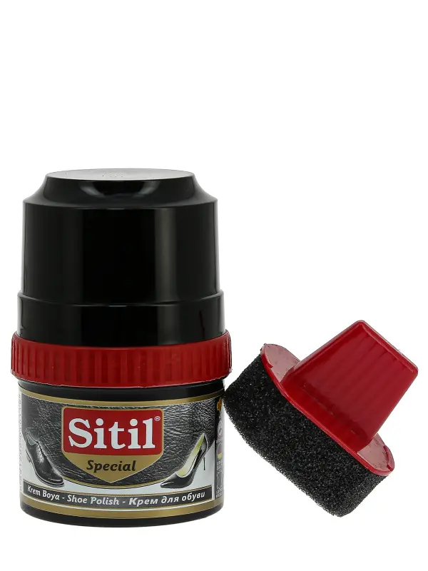 Крем-блеск для обуви из гладкой кожи Sitil Shoe Polish черный 60 мл