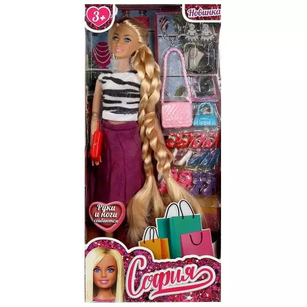 Кукла 29 см София , руки и ноги сгибаются, акс, КАРАПУЗ 66001-SET14-S-BB