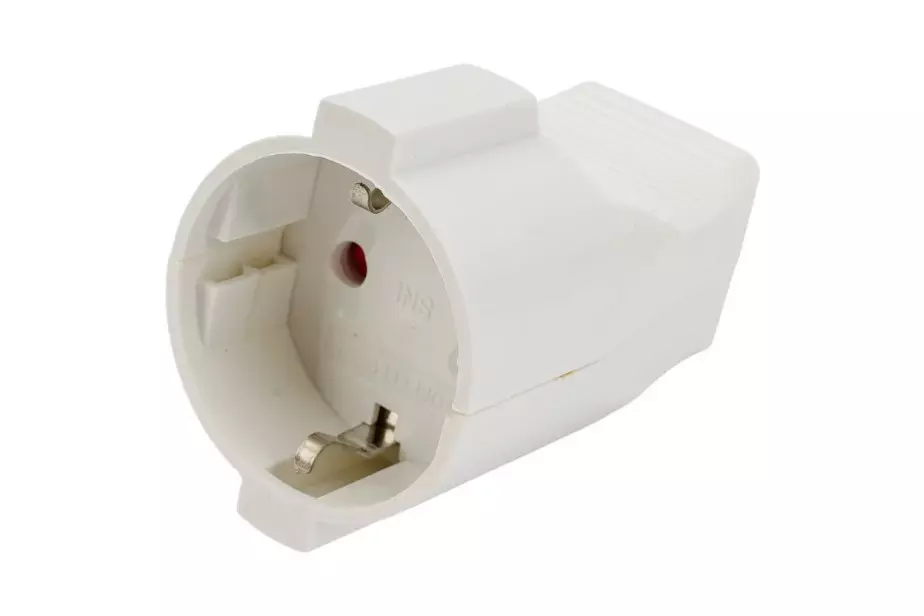 Розетка переносная с заземлением 16А белая TDM SQ1806-0031