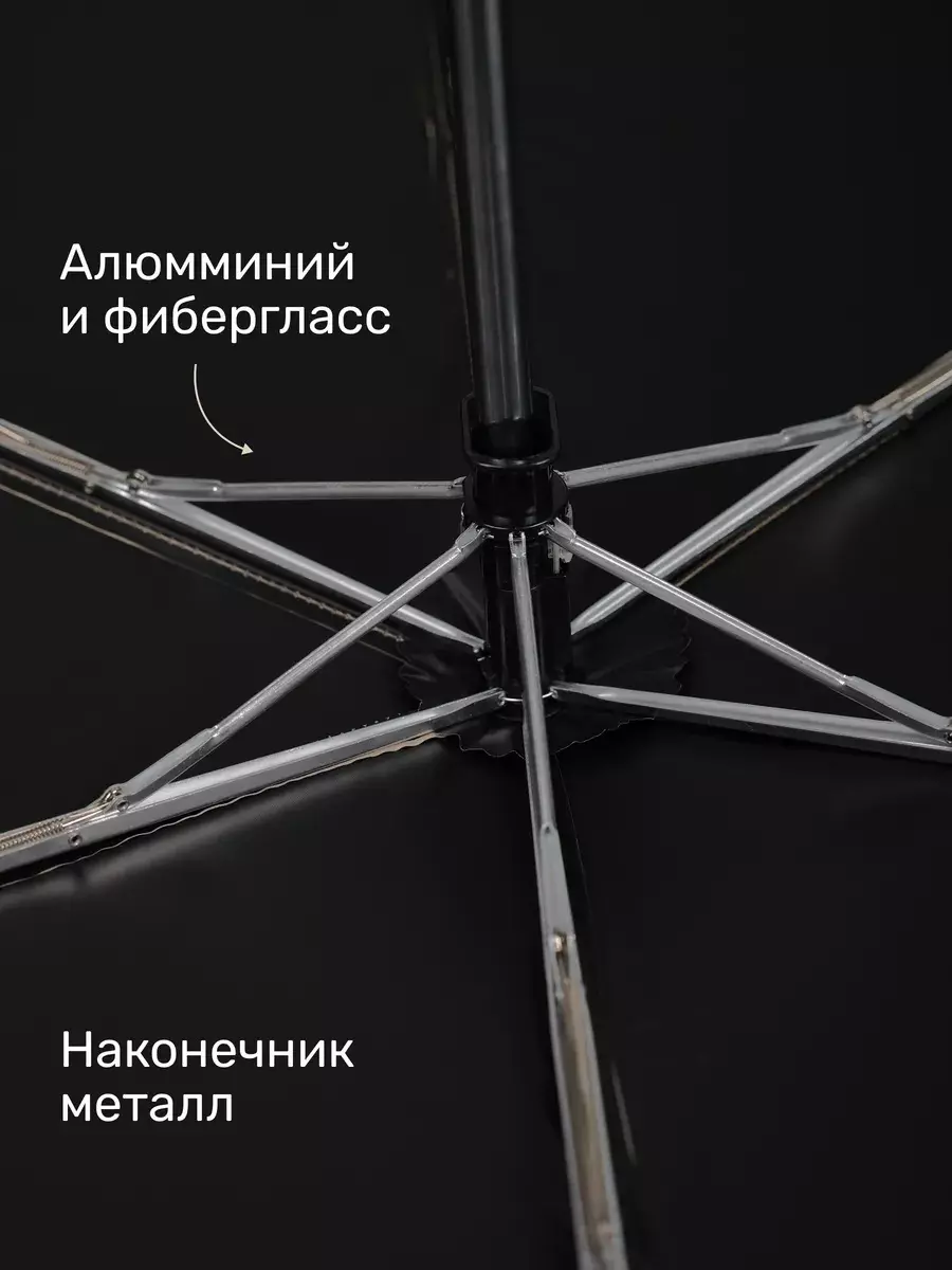 Зонт мужской трость полуавтомат черный JIN