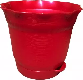 Цветочный горшок с поддоном ТЕК.А.ТЕК Aquarelle D=14,0 1 Л. 902-24 Красный