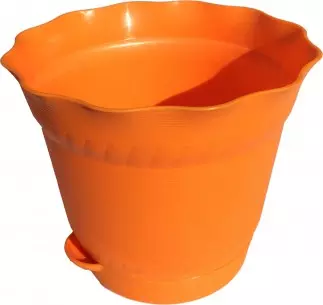 Цветочный горшок с поддоном ТЕК.А.ТЕК Aquarelle D=14,0 1,0 Л. 902-23 Оранжевый