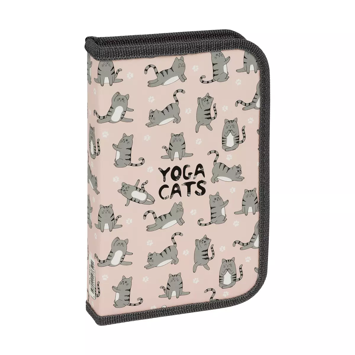 Пенал 1 отделение, 190*115 ArtSpace &quot;Yoga Cats&quot;, ламинированный картон, софт-тач