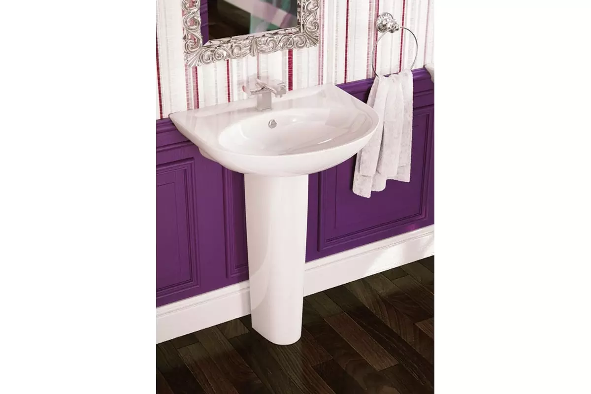 Раковина с пьедесталом 65х48х21 см Sanita Luxe Classic CLCSLWB01