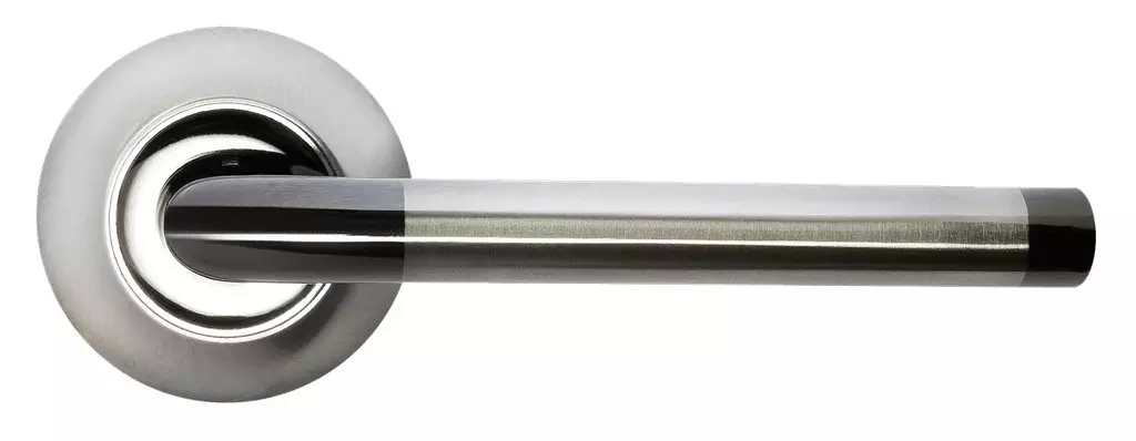 Дверная ручка круг MORELLI DIY МН-03 SN/BN белый/черный никель