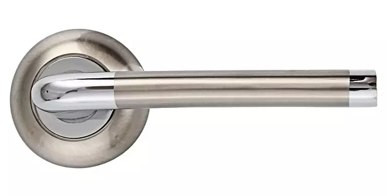 Дверная ручка круг MORELLI DIY МН-03 SN/CP белый никель/хром