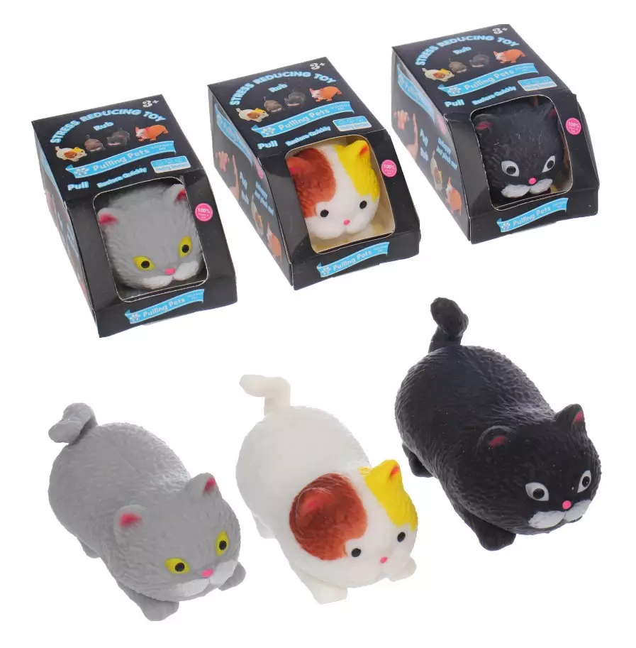 Игрушка антистресс Кот, 9 см, сквиш с песком 550-0840 микс