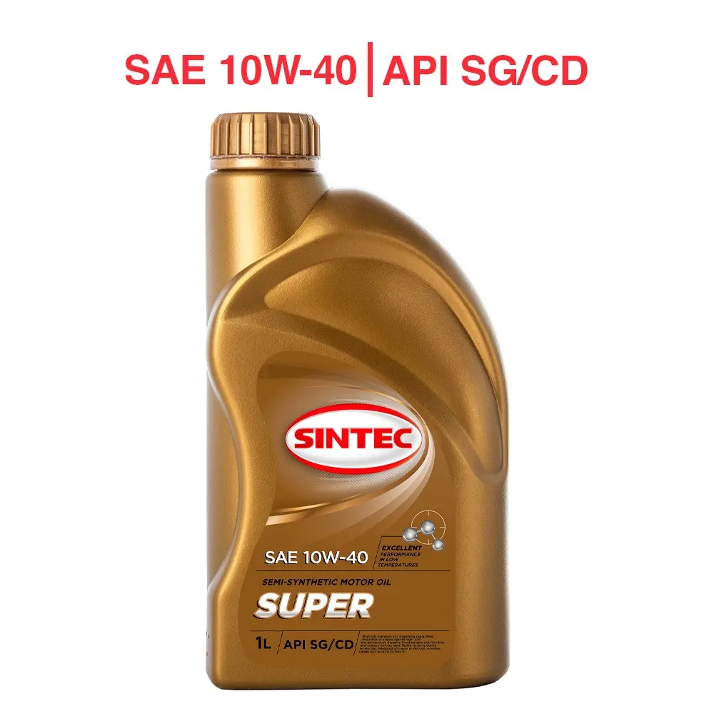 Масло моторное 10w40 полусинтетика 1 л Sintec Супер SAE API SG/CD 801893