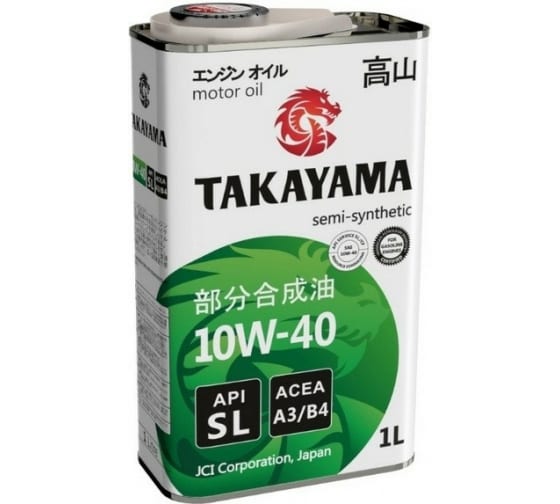 Масло моторное 10w40 TAKAYAMA SAE API SL ACEA A3/B4 1 л, 605046
