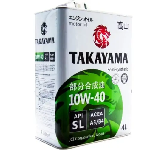 Масло моторное 10w40 TAKAYAMA SAE API SL ACEA A3/B4 4 л, 605047