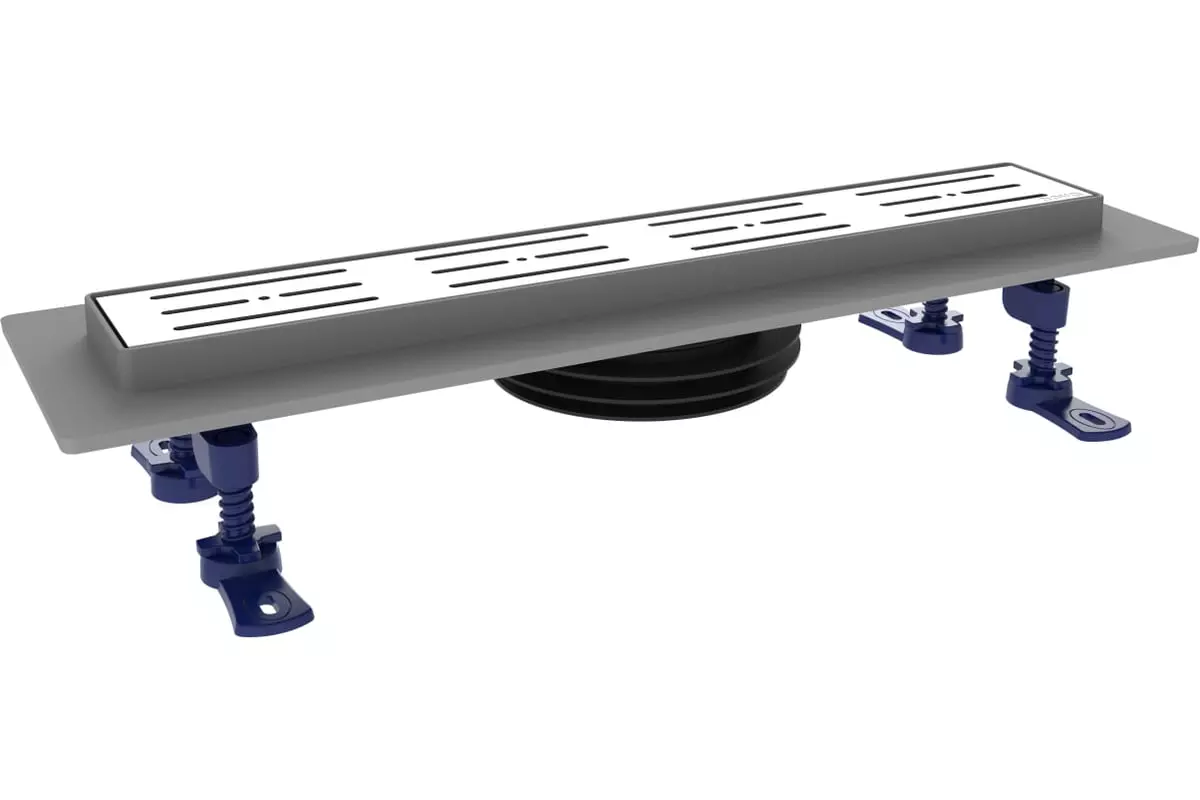 Душевой трап горизонт. 400х63 мм.360⁰, выход d50 мм.с комб.затвор. реш. из нерж. стали,Nova 5640.001