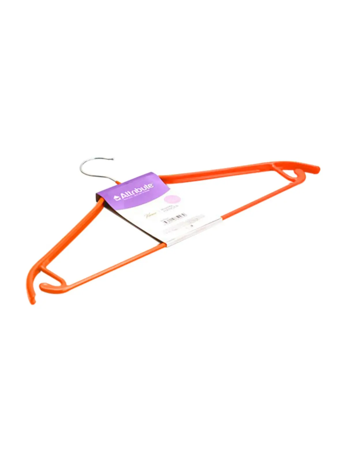 Вешалка металлическая широкая с перекладиной и крючками оранжевая 50 AHS581/521/021