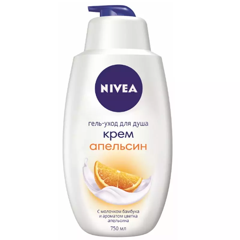 Гель-уход для душа Nivea Крем апельсин, 750 мл