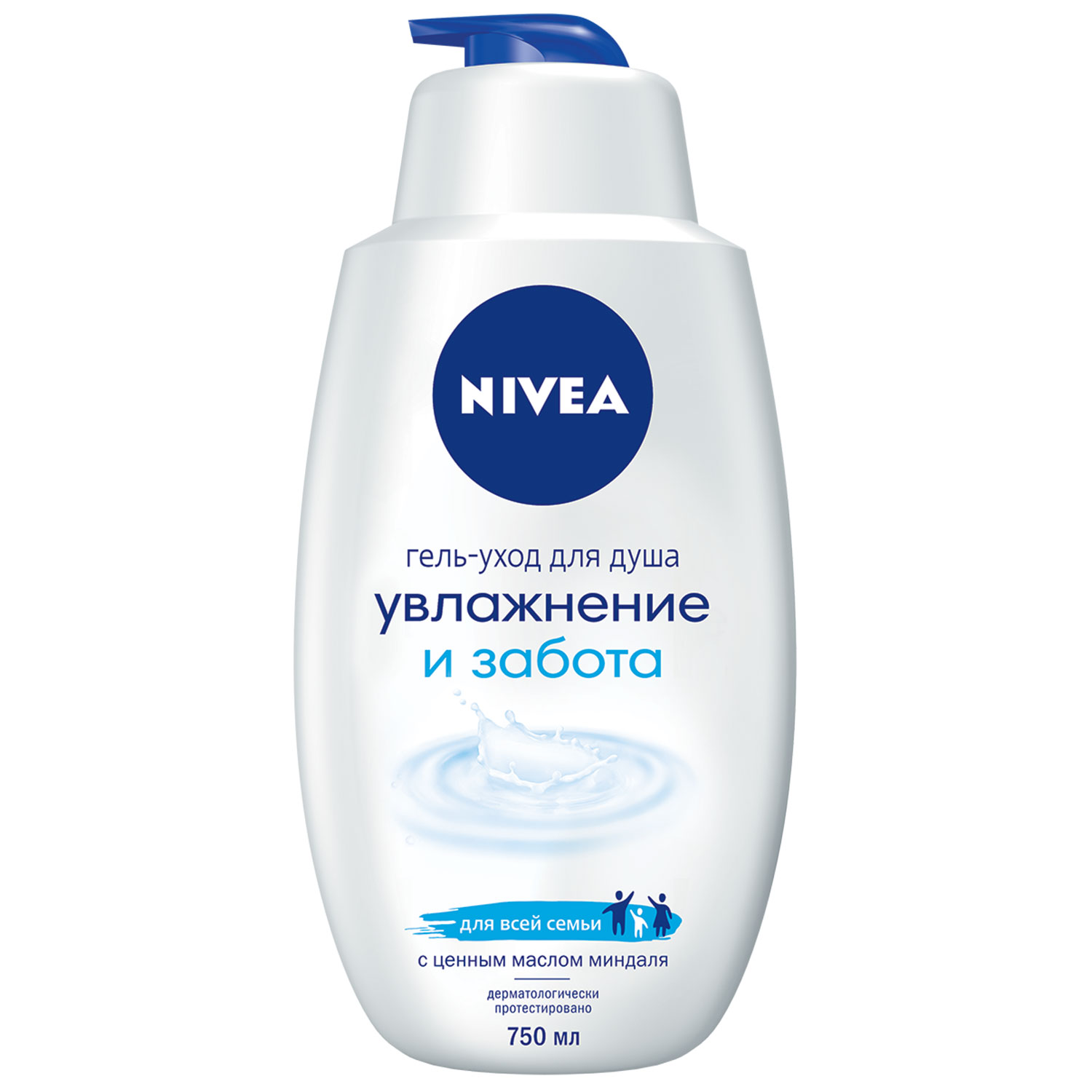 <b>Гель</b>-<b>уход</b> <b>для</b> <b>душа</b> <b>Nivea</b> Увлажнение и забота, 750 мл - купить по выгодной ц...