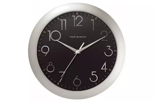 Часы настенные 290мм пластик серебристые TroykaTime 11170182