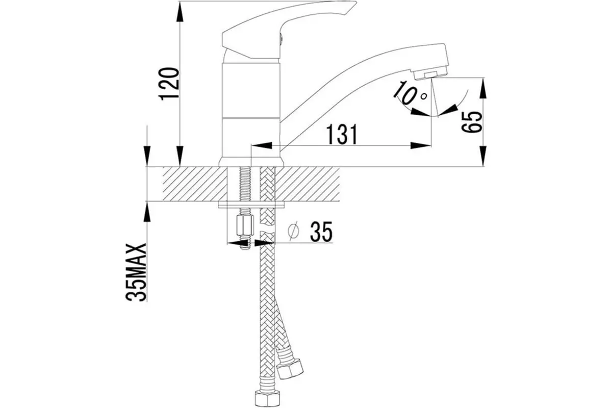 Смеситель для раковины, поворотный излив, хром, LEMARK PLUS STRIKE LM1107C, латунь, классика