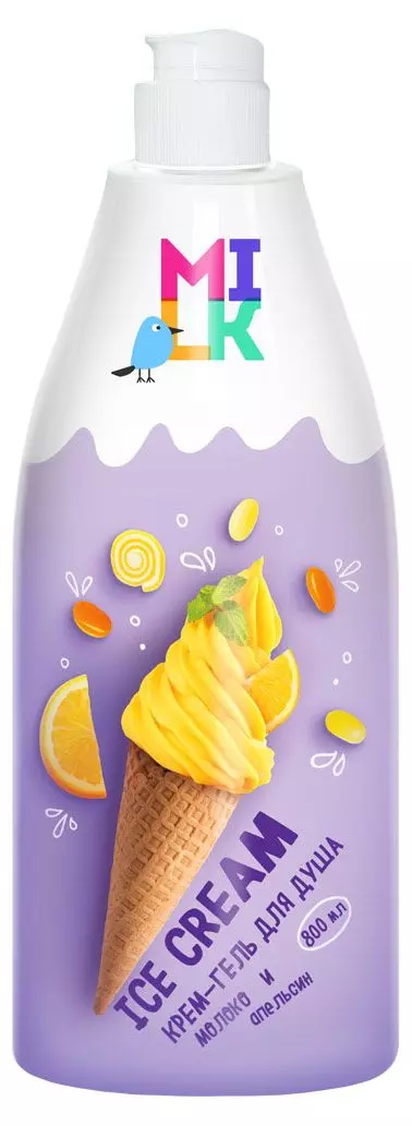 Гель-крем для душа Milk Молоко и апельсин 800мл