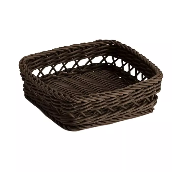 Плетеная корзинка 20x20x6см, искусственный ротанг, коричневый цвет, &quot;Costura&quot; Esprado CST20BRE604