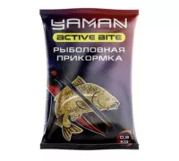 Прикормка Yaman Active Bite Карп (мёд), цв. жёлтый, 900 г.