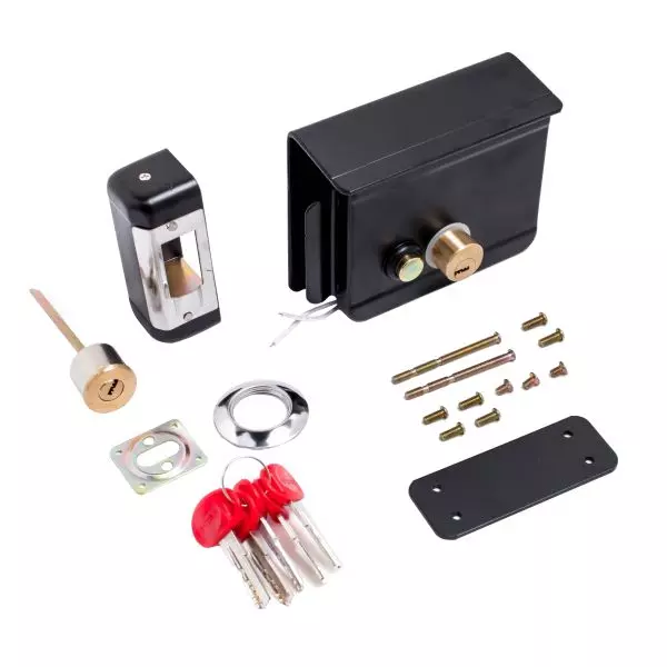 Замок накладной 'электромех. для ворот и калиток с защит.пластиной БУЛАТ ЗЭМн 650 ПП