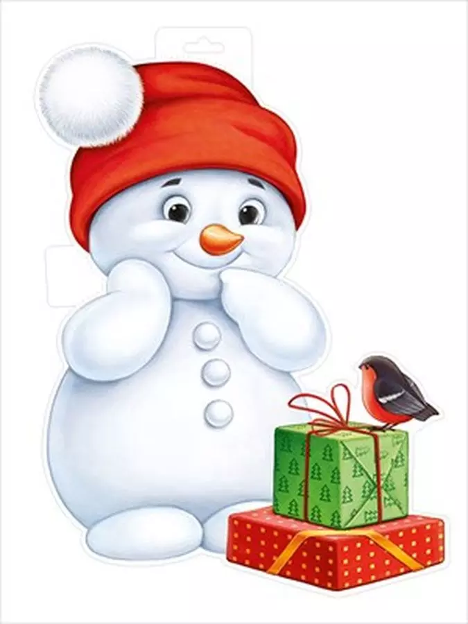 Плакат Снеговик с подарками 92,763,00