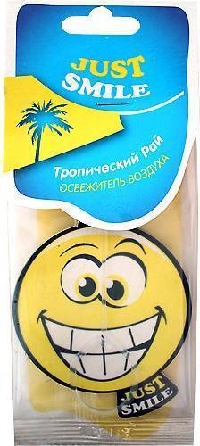 Ароматизатор для автомобиля подвесной &quot;Just Smile&quot; Тропический Рай, AutoStandart, Россия