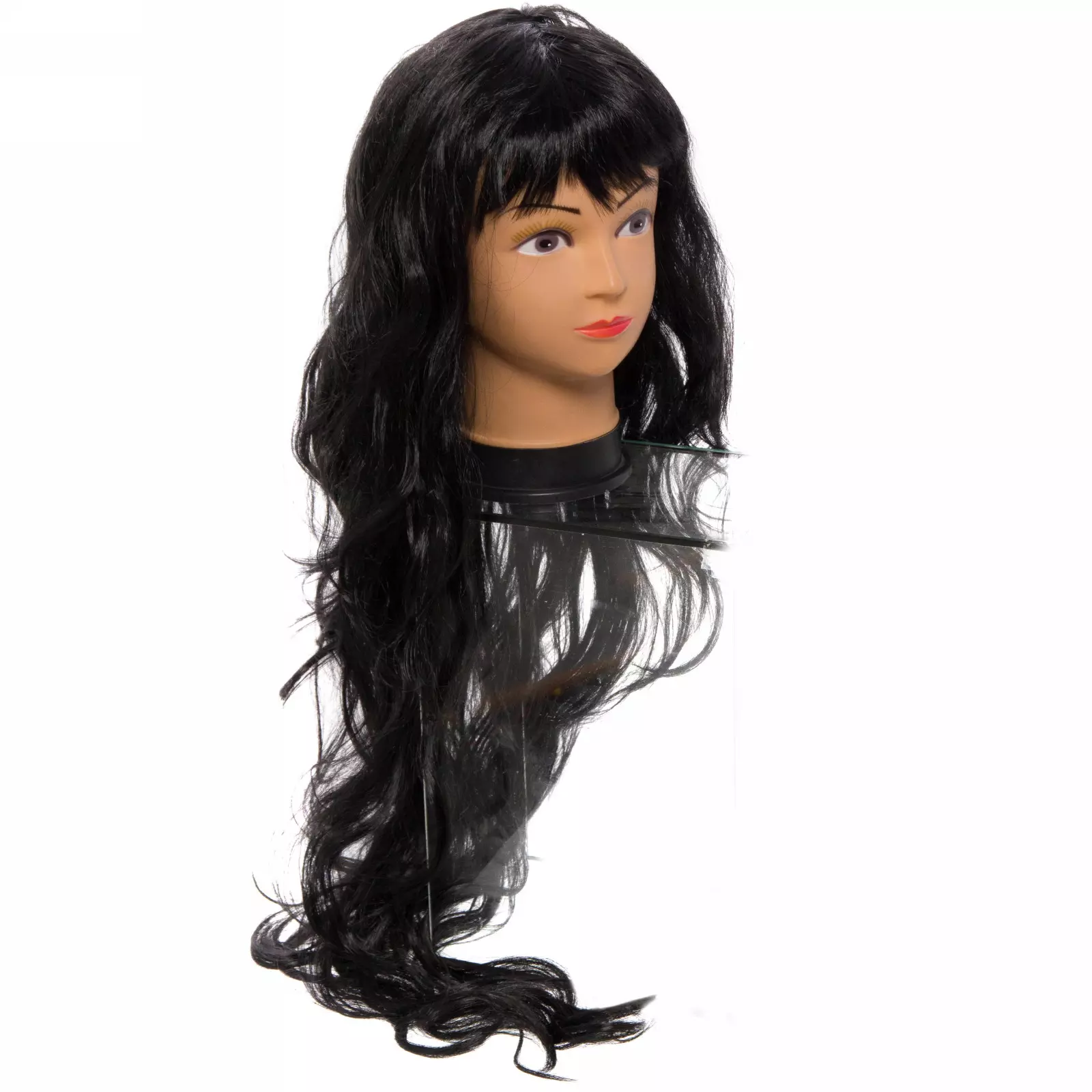 Парик карнавальный Очарование (волнистые локоны 90 см) Черный 772-042