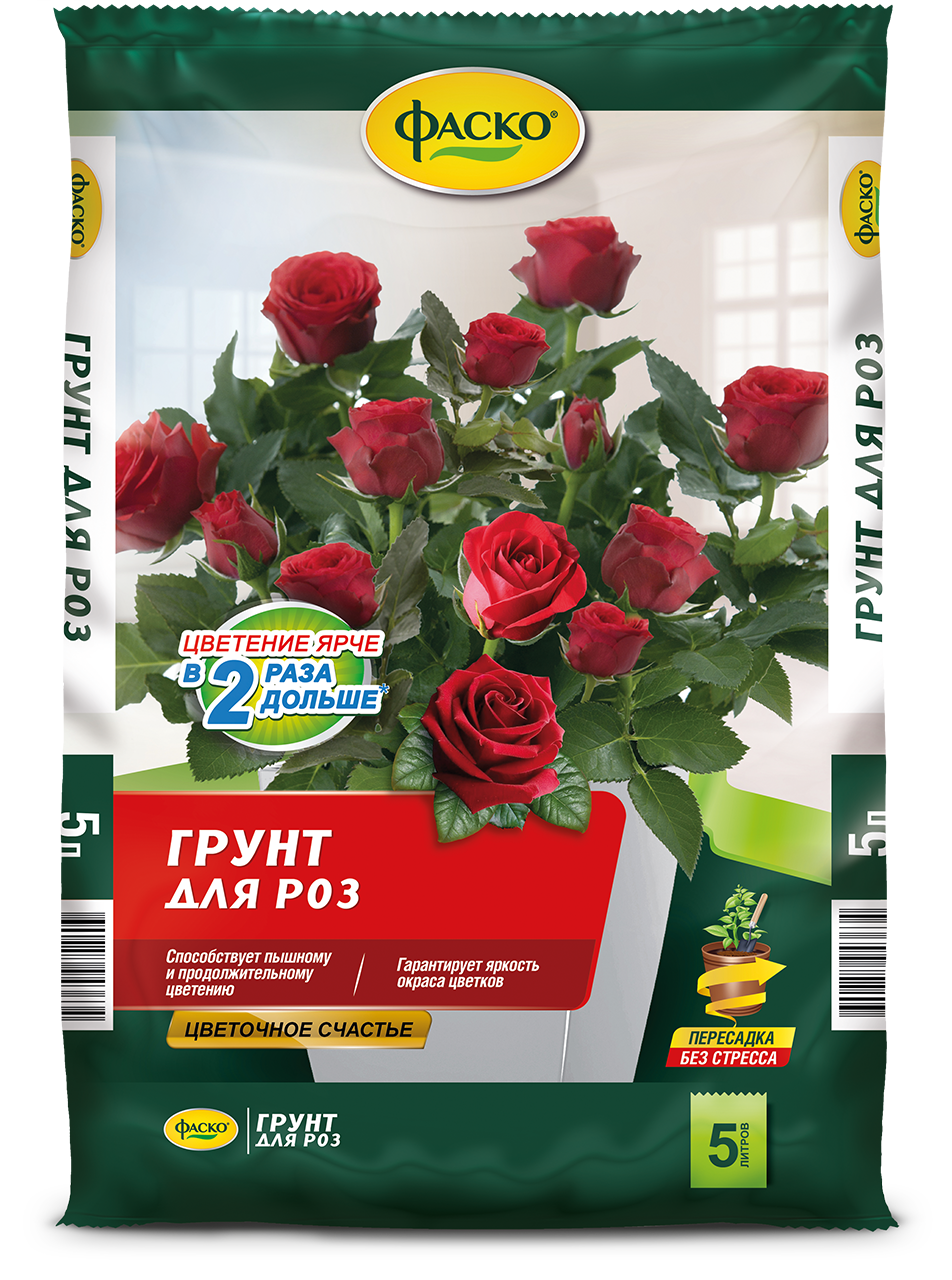 Грунт для роз Фаско Цветочное счастье 5 л