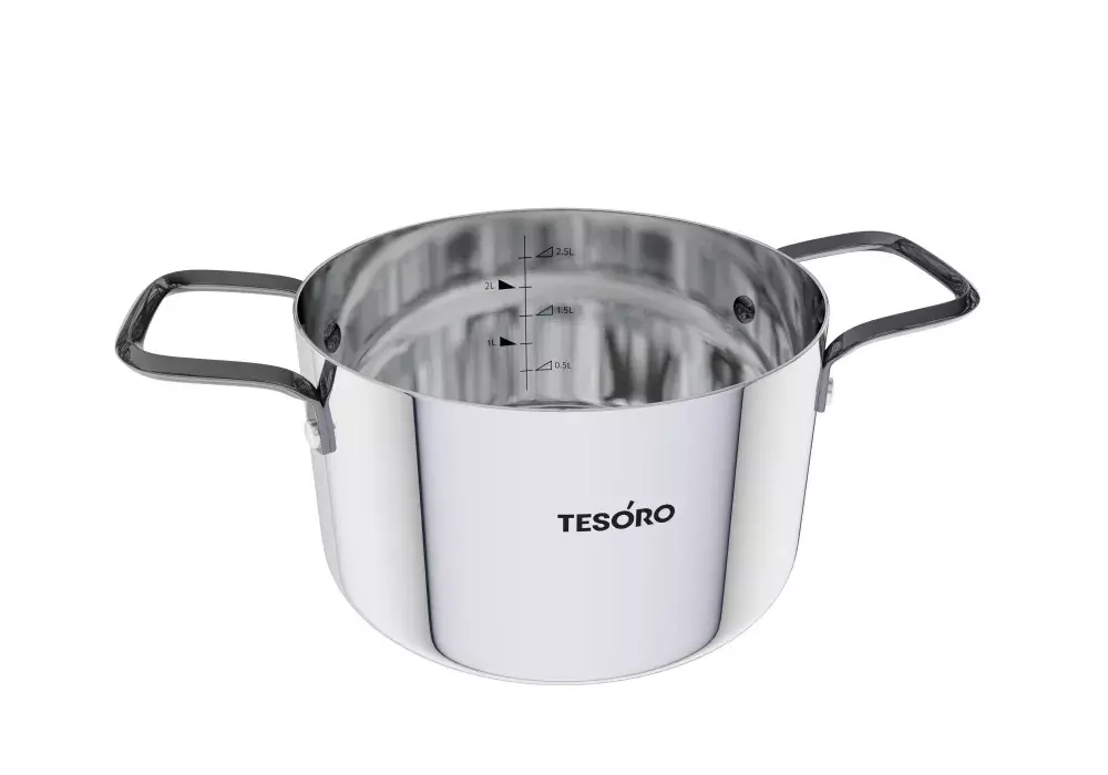Кастрюля 3,4 л, 18,5 см &quot;Tesoro Asti&quot; монолитный корпус, технология &quot;Tri-PLY&quot;КС634