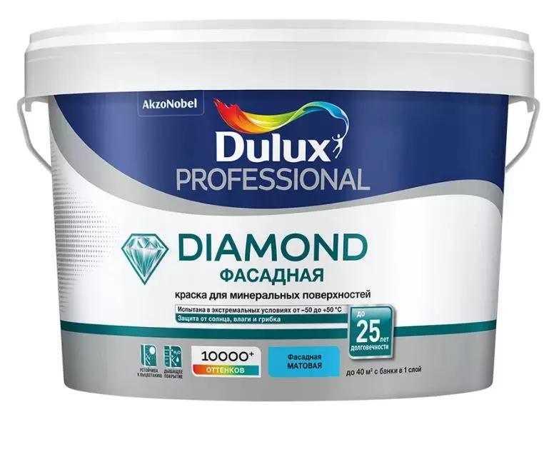 Краска фасадная Dulux гладкая BC 2,25 л