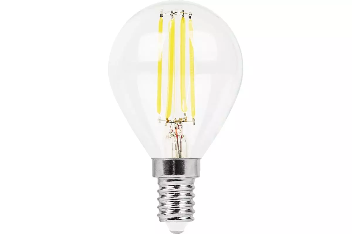 Светодиодная лампа Е14 220В 9Вт 2700К шар филаментная теплый свет FERON 38001