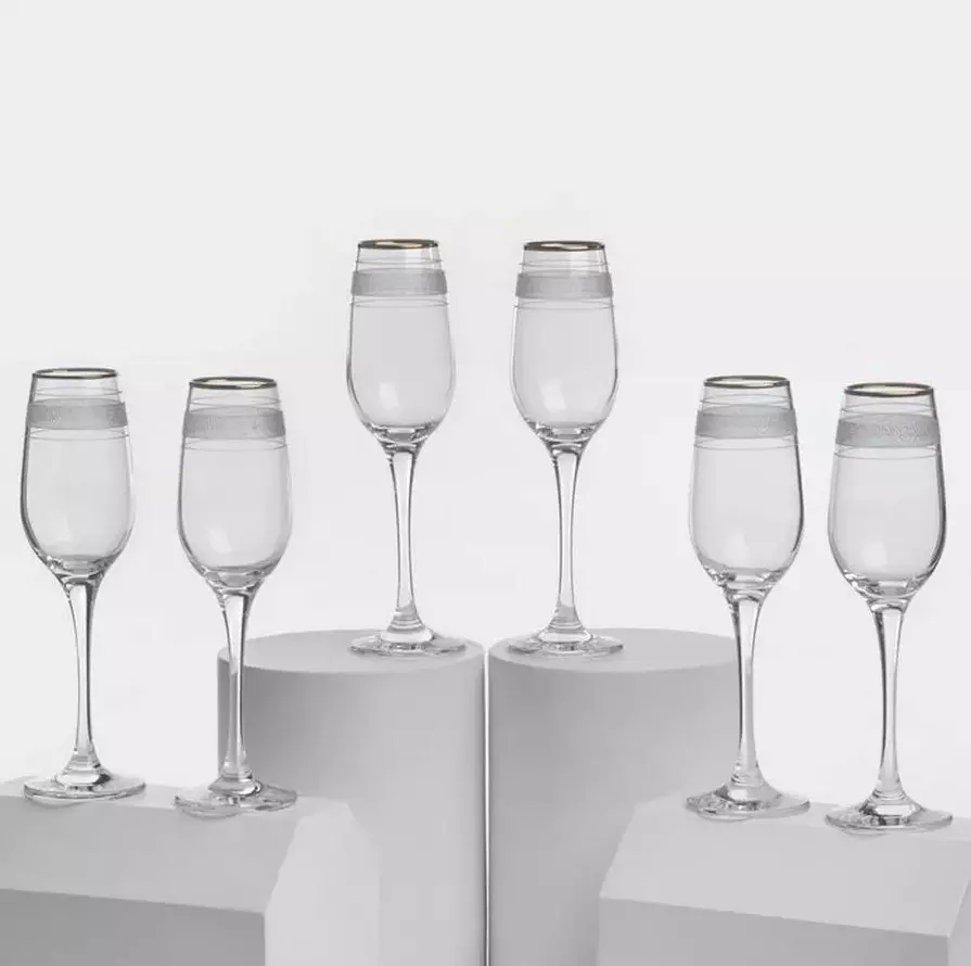 Бокалы для шампанского 210 мл 6 шт 1717-ГЗ4К Аскет