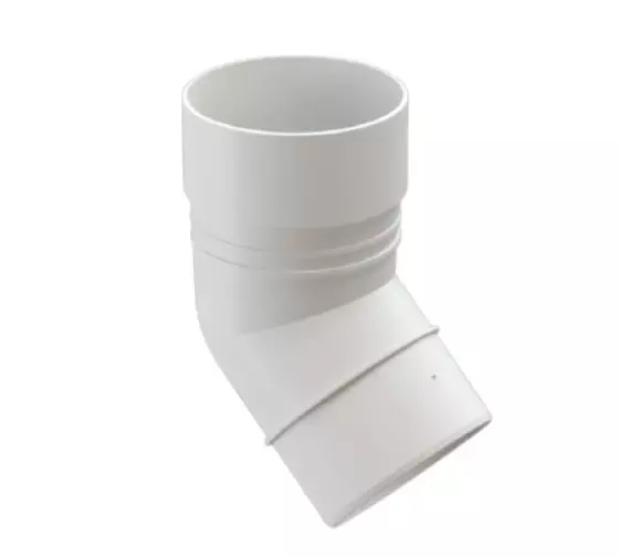 Колено трубы пластиковое Docke Standart d80 мм 45˚белый