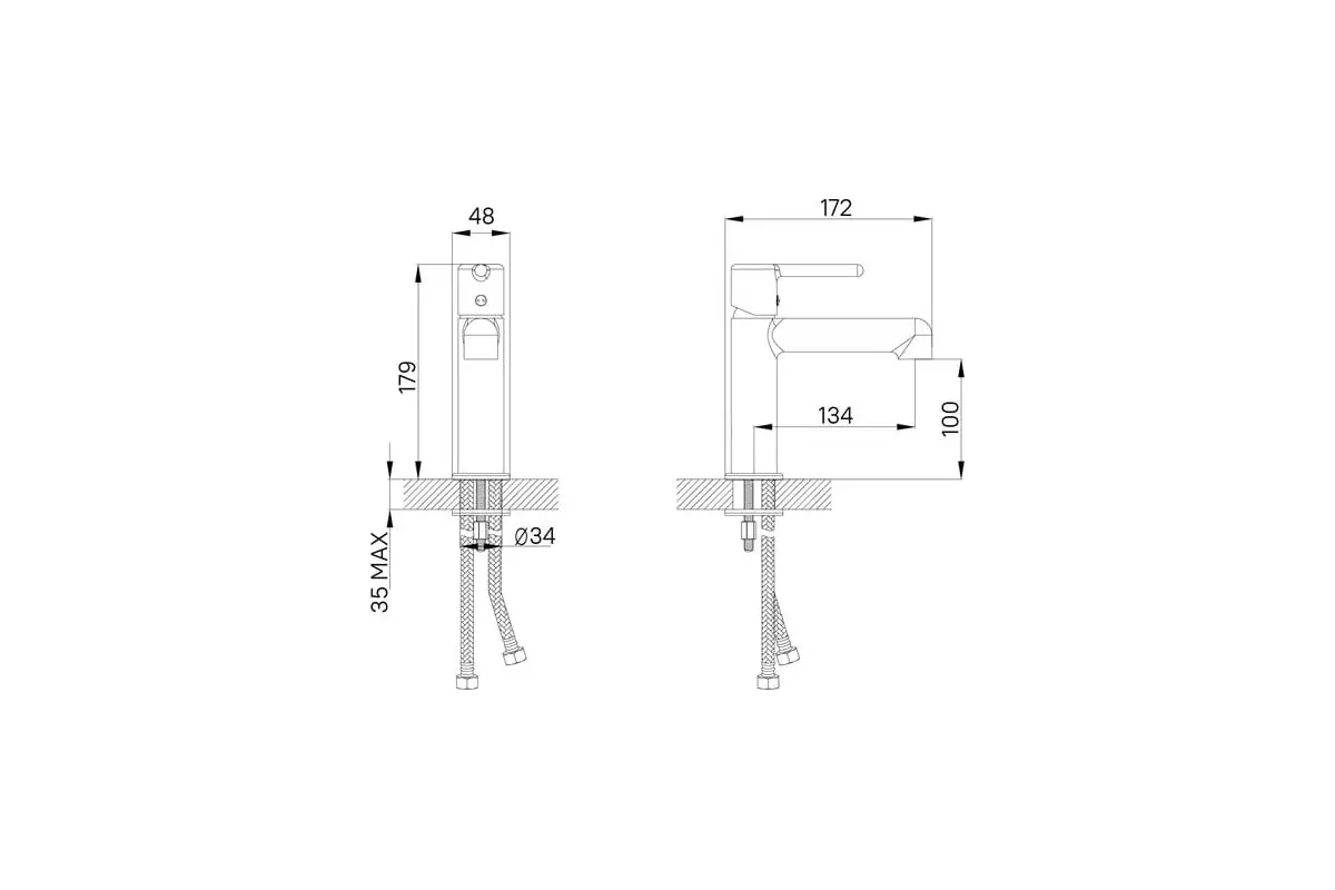 Смеситель для раковины, хром IDDIS Aiger AIGSB00i01, латунь