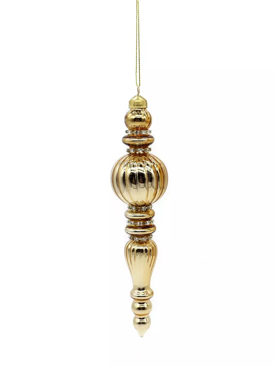 Новогоднее подвесное украшение из стекла / 20*5*5см 92528