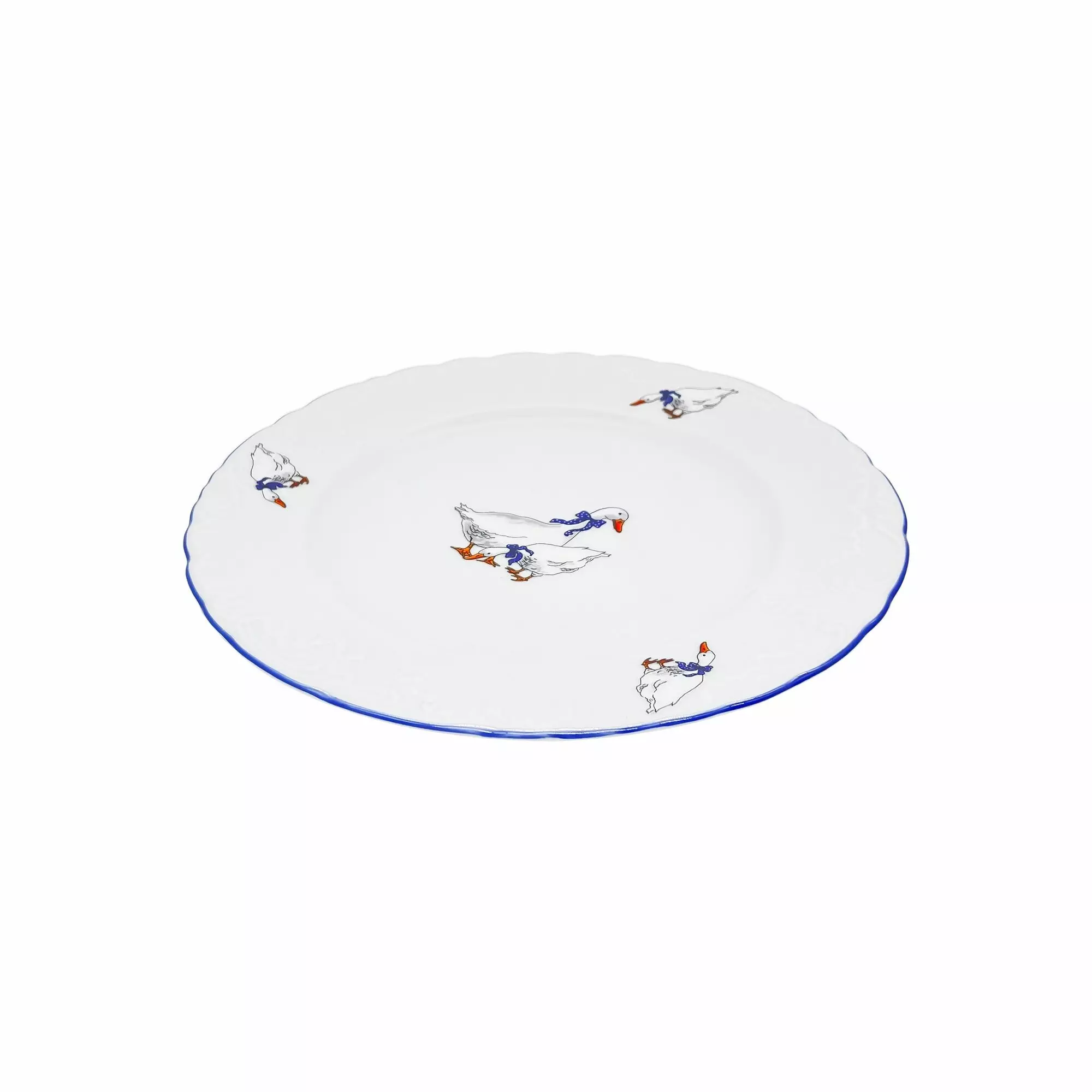 Тарелка десертная 21 см Rococo "Гуси", фарфор, OMD666-Рококо-22