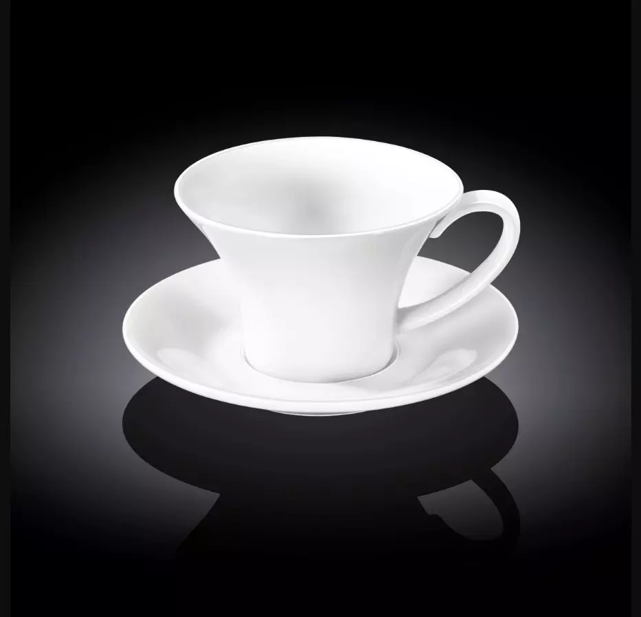 Чашка чайная и блюдце 240 мл фарфор Wilmax WL-993170/AB