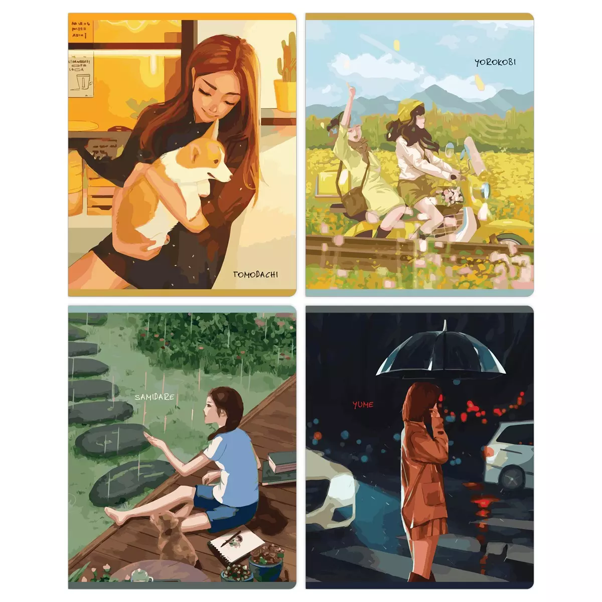 Тетрадь в клетку 48 листов A5, Greenwich Line &quot;Сharacters&quot;, &quot;софт-тач&quot; ламинация, 70г/м2