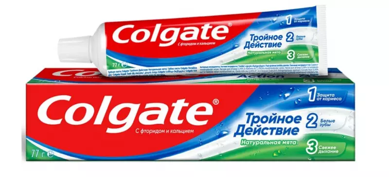 Зубная паста Colgate Тройное действие, экстра отбеливание, 100 мл